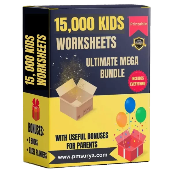 15000 Kids Worksheets Bundle